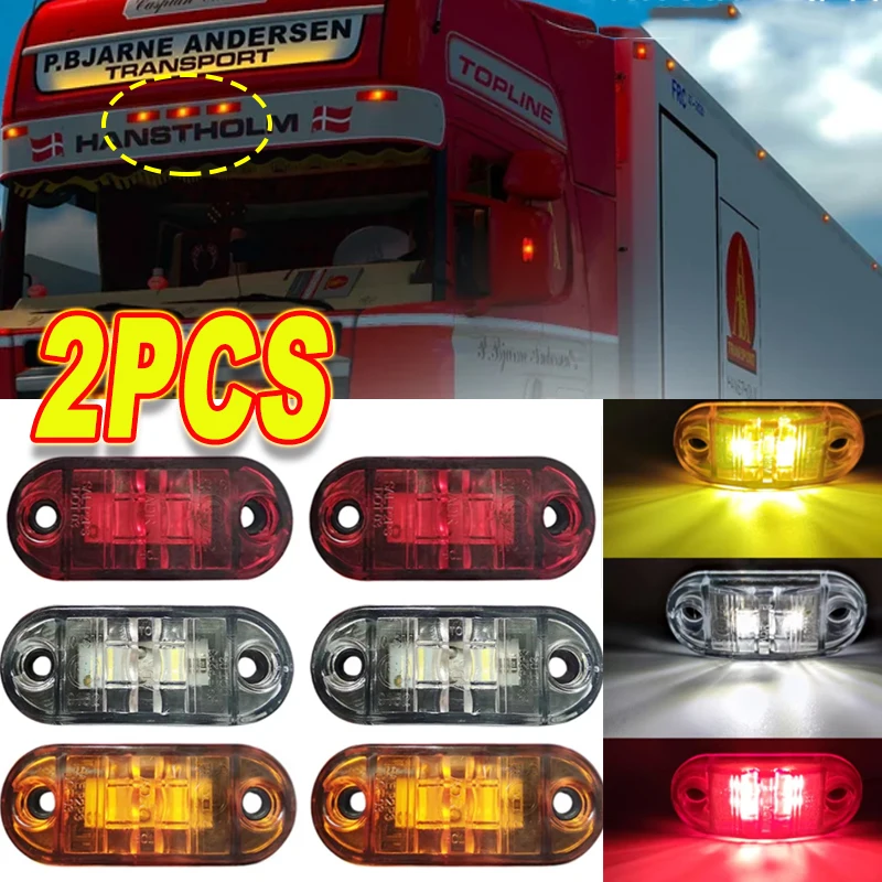 2PCS  24V 12V Marine Transom LED Tail Lights Yacht Caravan Accessories Yellow White Red Available Trailer Signal Lights