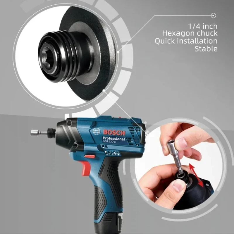 BOSCH GDR120-LI 12V Cordless Impact Driver Compact High Torque Hex Bit Holder LED Light Furniture Assembly Tool - view 3