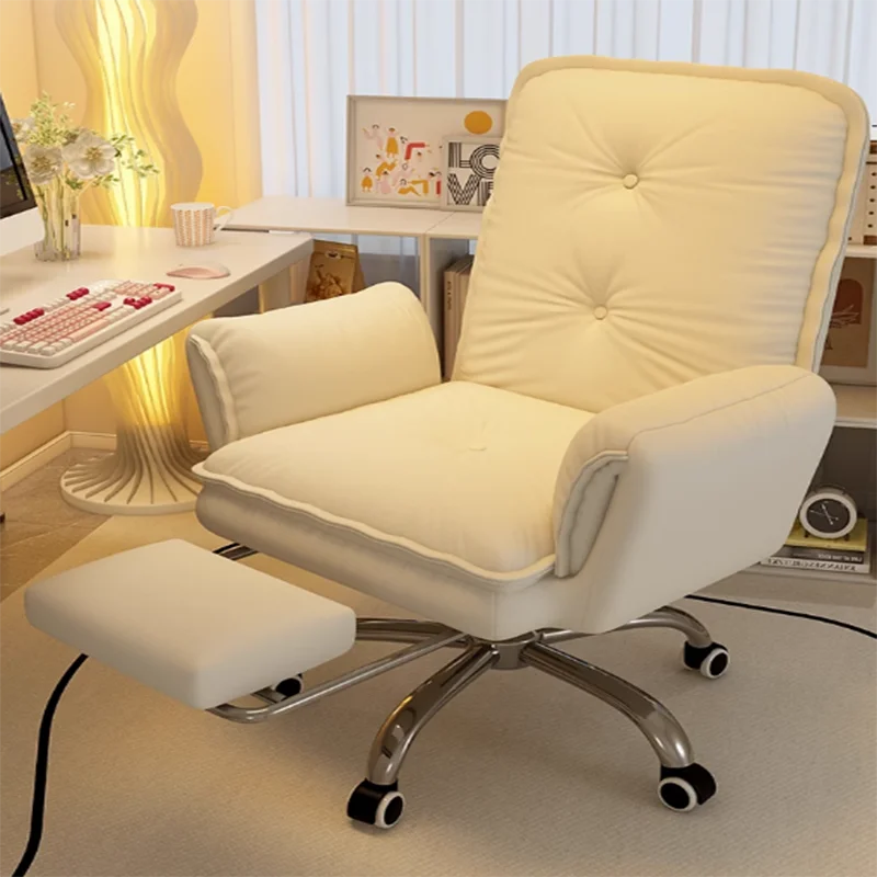 

Computer Chair Recliner Office Footrest Relax Chairs Wheels Single Person Pc Room Desk Meeting Silla Para Escritorio Design Bed