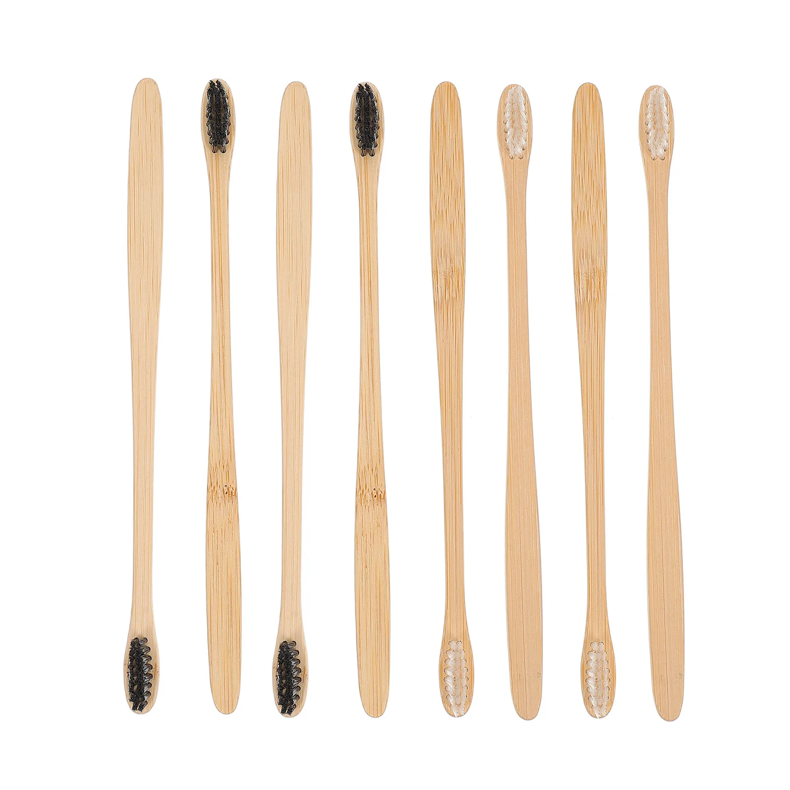 20 Pcs Small Head Bamboo Toothbrush Eco-friendly Toothbrushes Natural Household for Kids