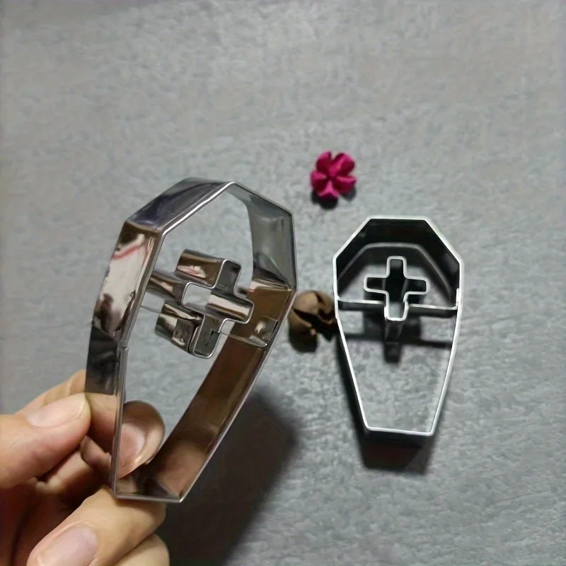 Stainless Steel Coffin Cookie Cutter - Multipurpose Biscuit Mold for Halloween Treats,Durable Baking Accessory