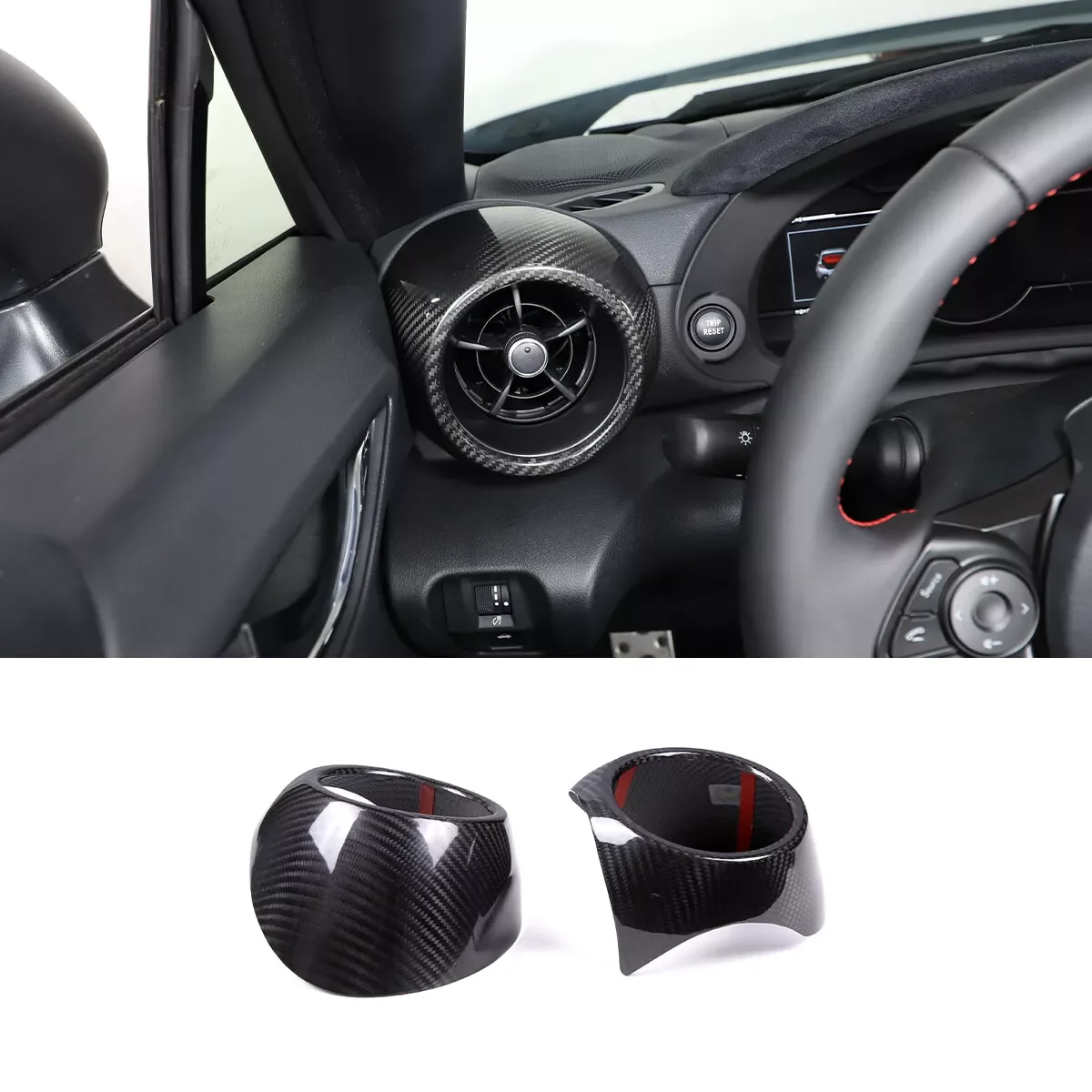 

Carbon Fiber Side Air Outlet Vent Cover Trim For Toyota 86/Subaru BRZ 2022-2023