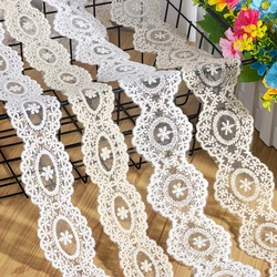Handmade Floral Embroidery Lace Fabrics, DIY Clothing Accessories, Wedding, Curtains, Sofa, Sewing, 5 Yards