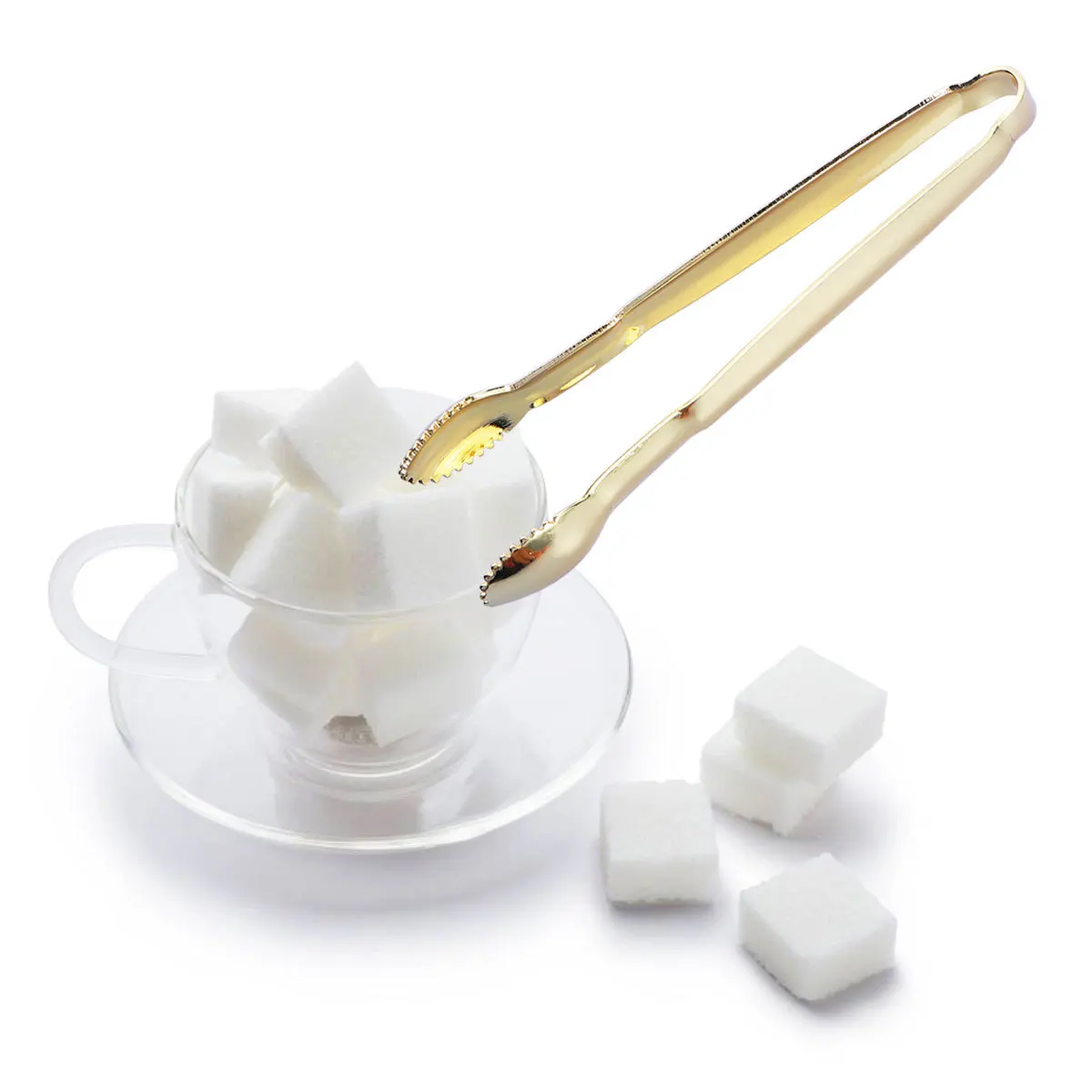 

4Pcs Stainless Steel Mini Serving Tongs Gold Plated Sugar Cube Ice Tongs Heat Resistant Odor Stain Free Perfect for Tea Party