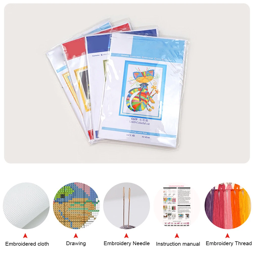 

Полная вышивка хлопчатобумажной нить 11CT Счетный пейзаж Вышивка крестиком 40x40см