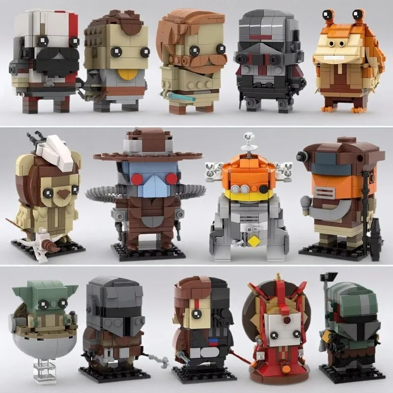 

Классические фигурки из фильма, строительные блоки MOC, серия «Космическая война», «Генерал Грюв Вейдер», змеянная королева, банка, мини-кукла, модель, детская игрушка в подарок