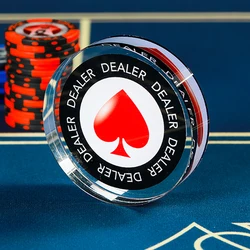 Big Crystal Poker Dealer Button