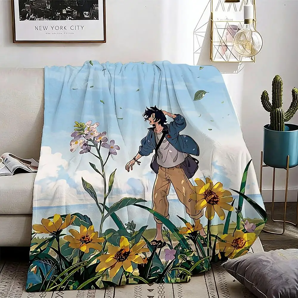 

Anime Stranger by the Shore Throw Lightweight 240g Flannel Blanket Soft Skin-friendly for Summer Cooling