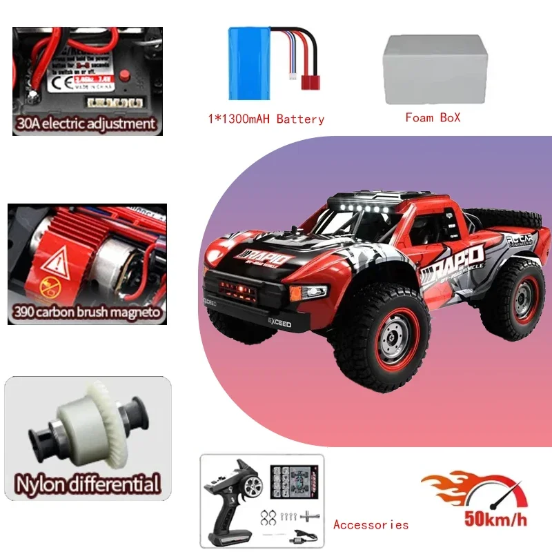 

JJRC Q130 1:14 4WD Brushless RC Car 50KM/H 70KM/H High Speed Off Road Drift Racing Remote Control All Terrain Vehicle Toy for Ad