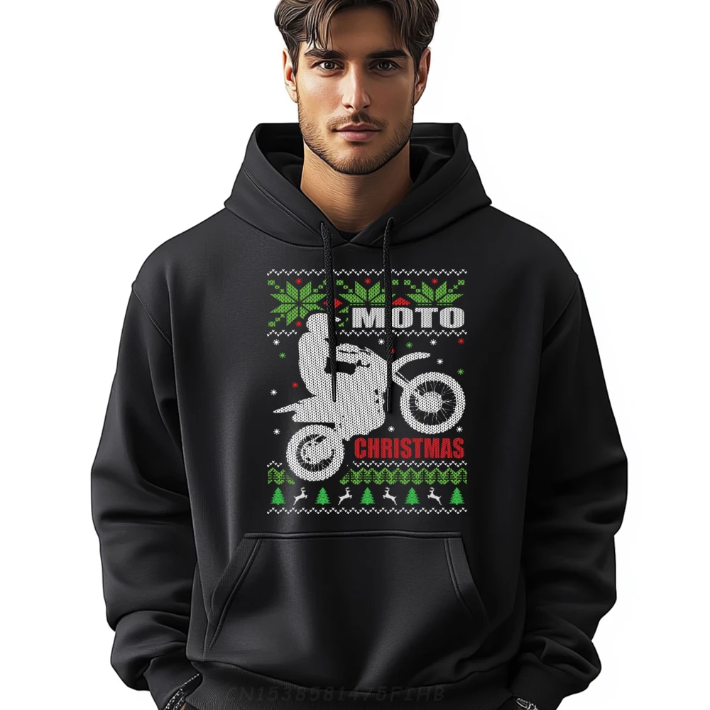 

Dirt Bike Motocross Ugly Christmas Moto Christmas Teeshirt Streetwear Figures Men Christmas Sweater Long Sleeve