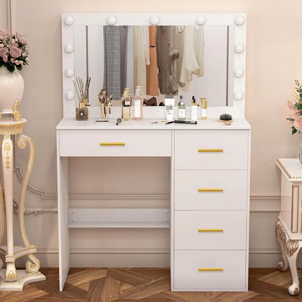 Vanity Desk With Mi…