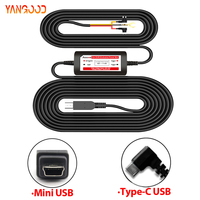 Yangood Car Charger Wire Kit For Dash 3.5 Meters Buck Line Mini USB/ Type-C CamReaview Mirror 24H Parking Monitoring