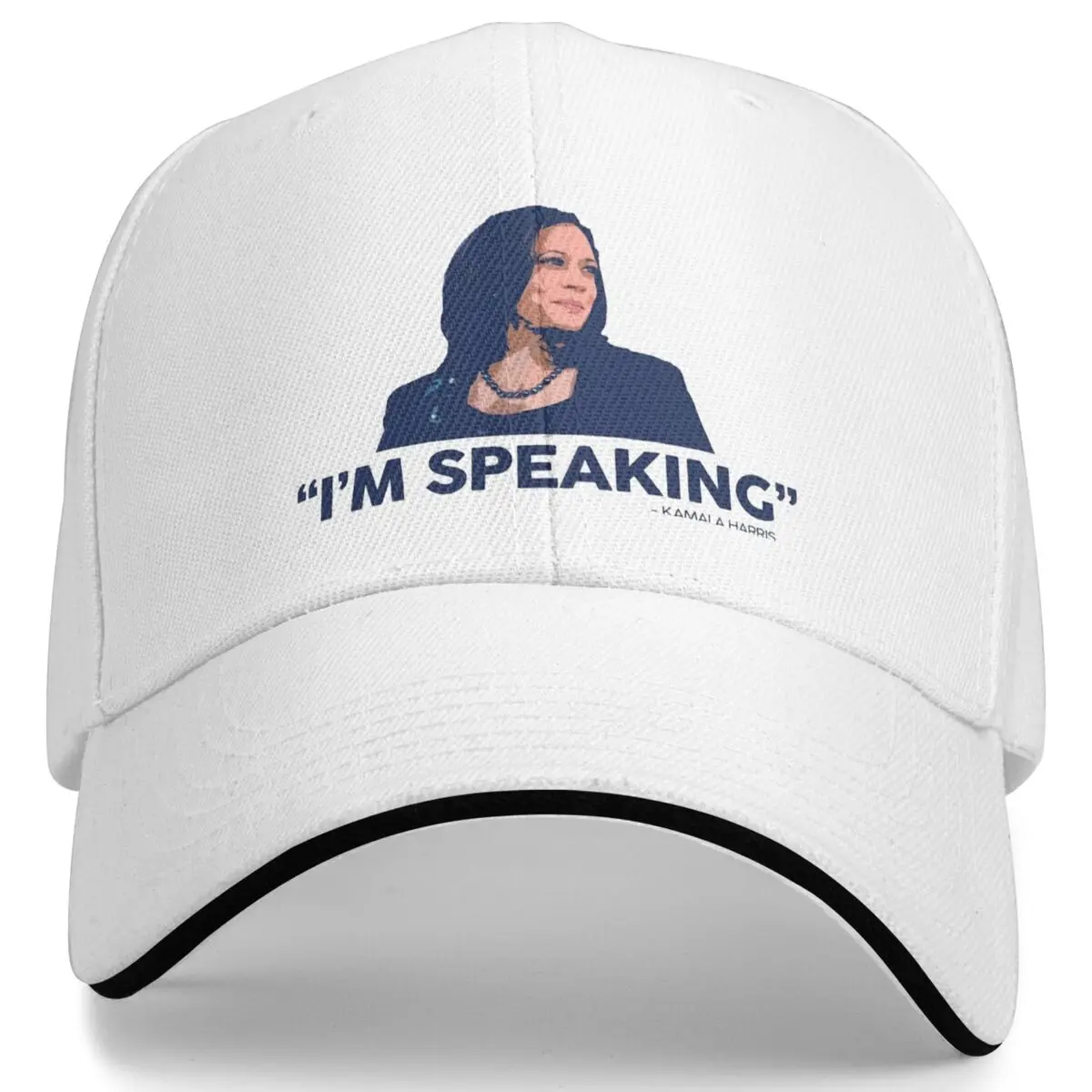 Im Speaking Kamala Harris Casual Baseball Cap Running Hippie Trucker Hat Spring Sun Visor Unisex-Teens Fitted Retro Snapback Cap