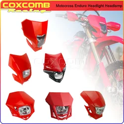 Red Enduro Dirt Bike Supermoto Motorcycle Headlight Headlamp For Honda CRF450 CRF300 CRF250 CRF230 CRF125 CRF150 CRF XR CR 650