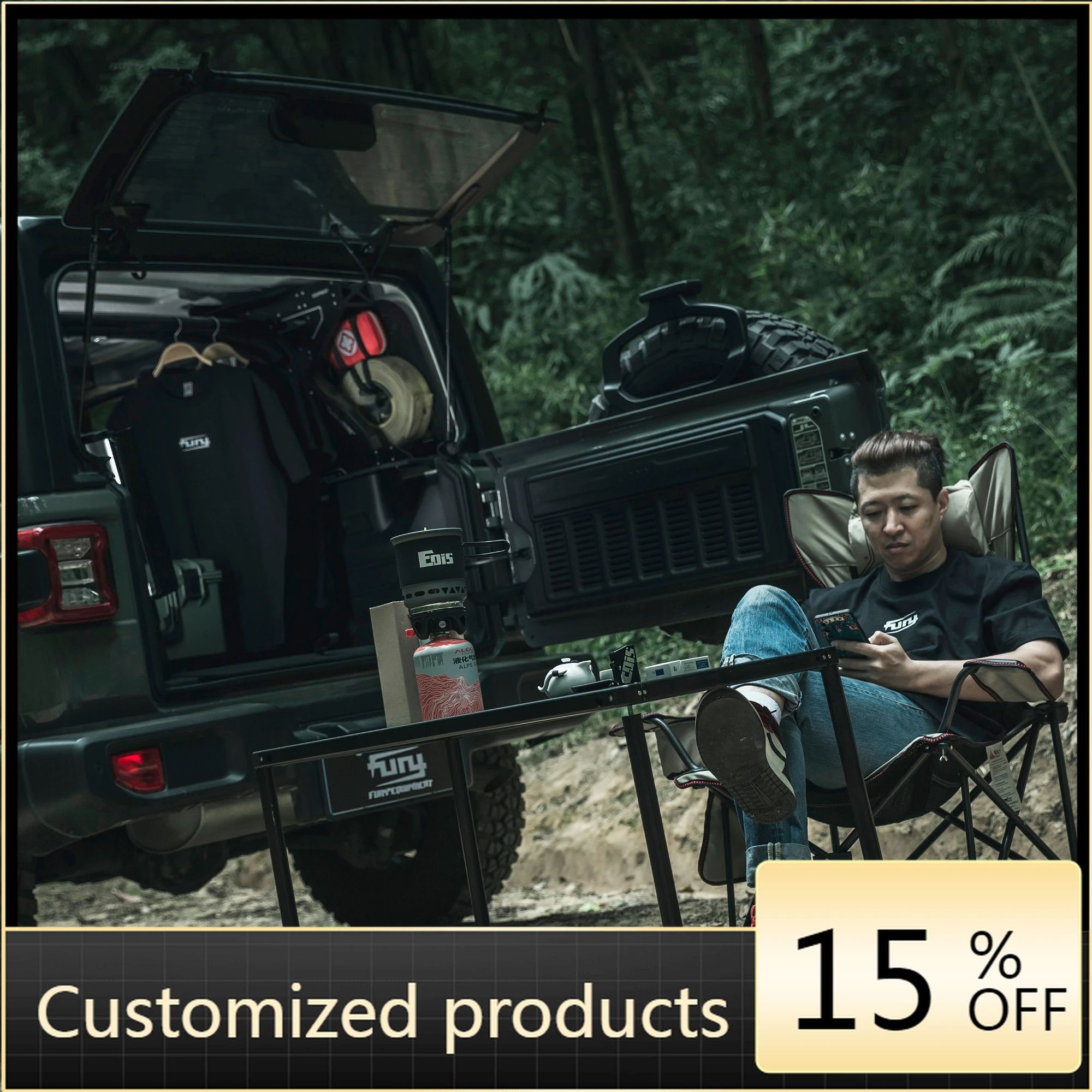 

Professional customizationFury 2018+ Accessories Aluminum Alloy Car Interior Trunk Luggage Rack for wrangler JL