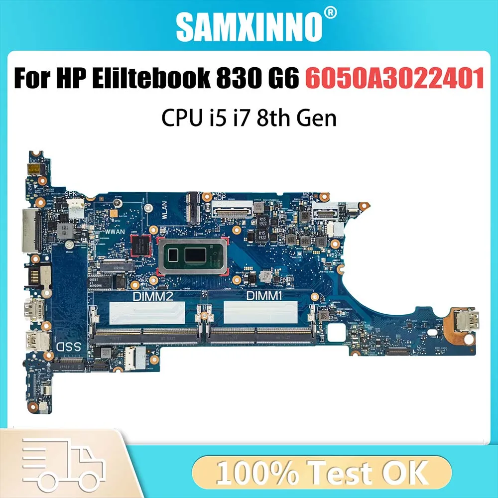 Laptop Motherboard For HP Eliltebook 830 G6 L60635-601 L60637-601 L60634-601 Notebook Mainboard i5 i7 8th CPU 6050A3022401