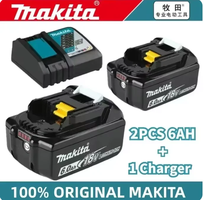 

Аккумулятор Makita 18В 9Ач/6Ач/5Ач для электроинструментов Makita 18В. Перезаряжаемая батарея BBL1860 может заменить BL1850B LXT400.