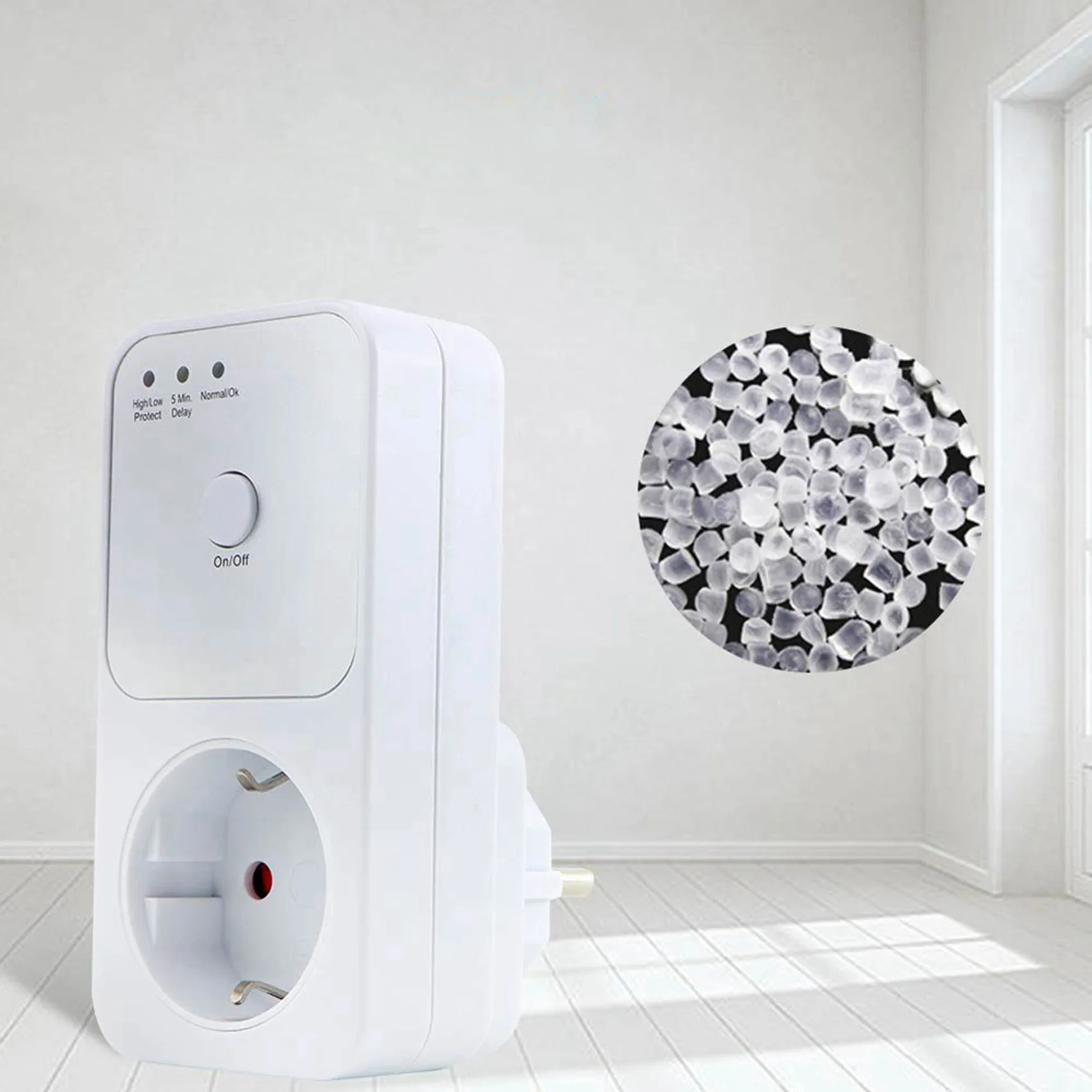 

YLS-2X Automatic Voltage Protector Socket Switcher Power Surge Protector Socket Voltage Safe Refrigerator Protect EU Plug