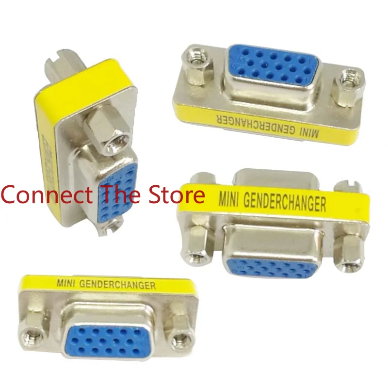 3PCS VGA Pair Connector  Female To  Computer Adapter      15P 