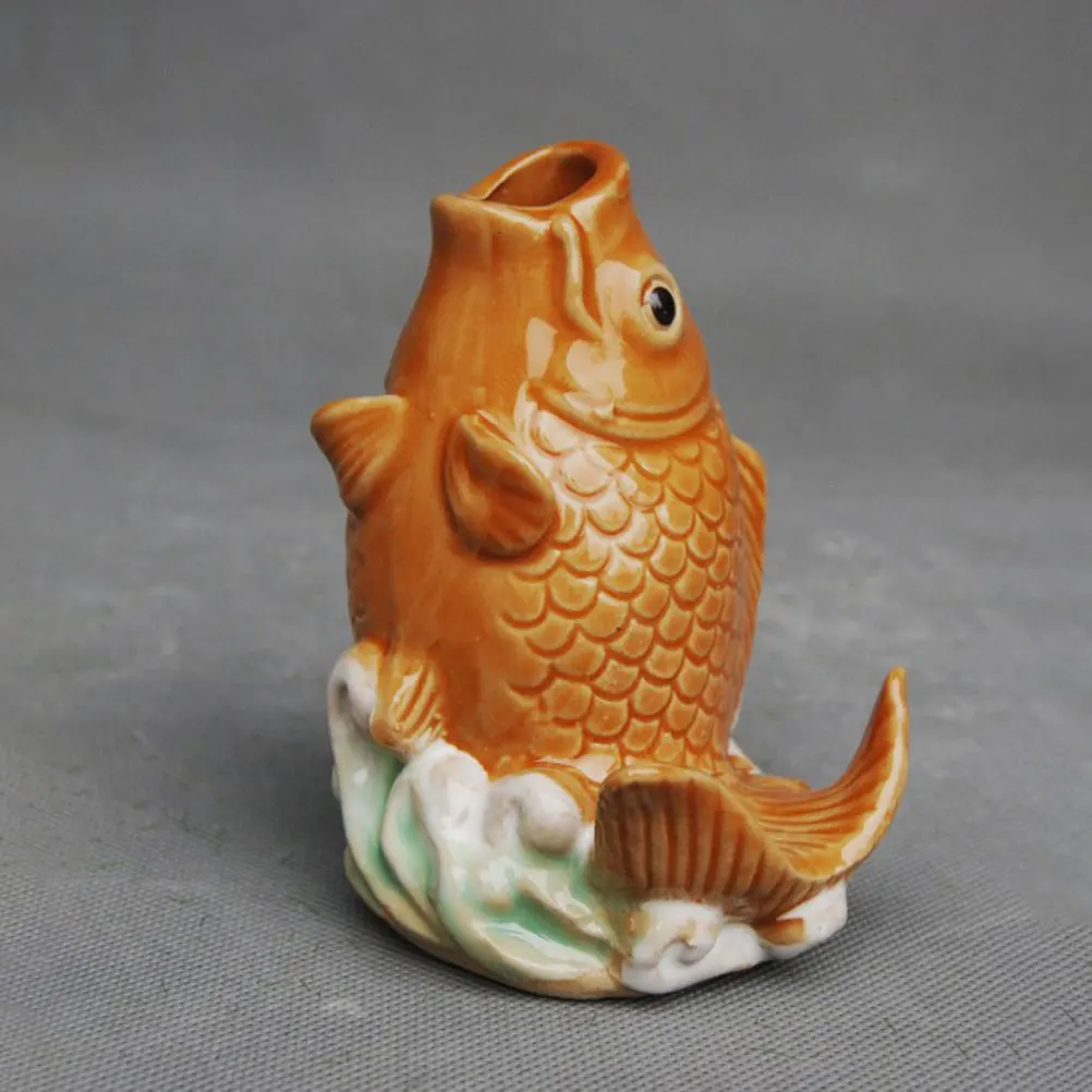 

Wear Resistant Ceramic Carp Statue Garden Fountain Nozzle Outdoor Water Spray Sprinkler Pond Garden Decor Pond Fountain Nozzle