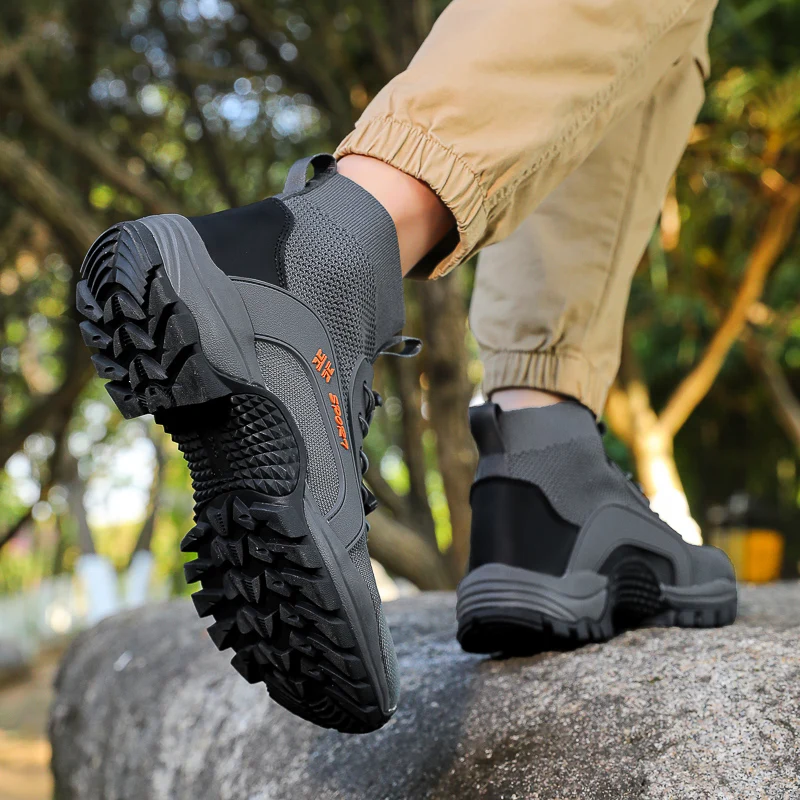 Hiking Shoes for Men Outdoor Comfortable Mesh High Top Boots Mountaineering Woman Quick Drying Leisure Travel Sneaker