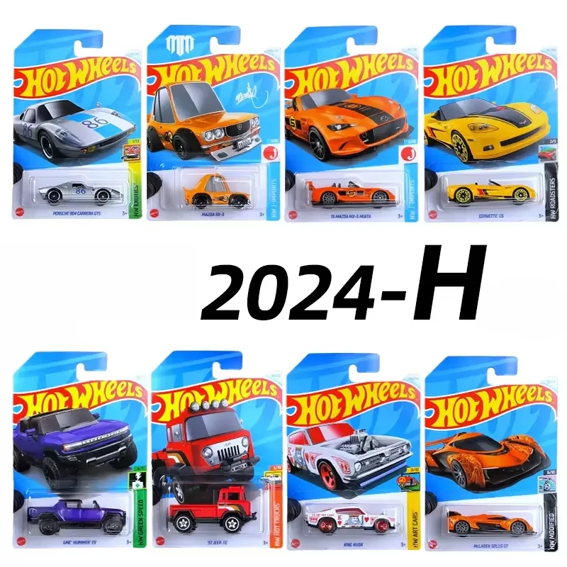 2024H оригинальный игрушечный автомобиль Hot Wheels для мальчика 1/64 литая модель автомобиля Porsche 904 Carrera Mazda RX-3 Corvette Batman Batmobile Mclaren