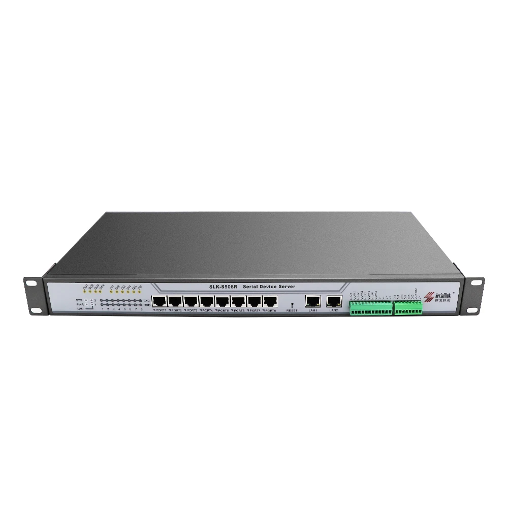 

SERIALLINK SLK-S508R RS232 RS485 RTU TCP/IP Gateway 8-Port RS232/RS485 Serial Converter Console Server