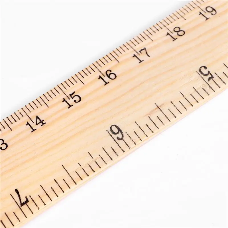 ABSE-12 X Wood Ruler Student Rulers Wooden School Rulers Office Ruler Measuring Ruler, 2 Scale (12 Inch And 30 Cm)