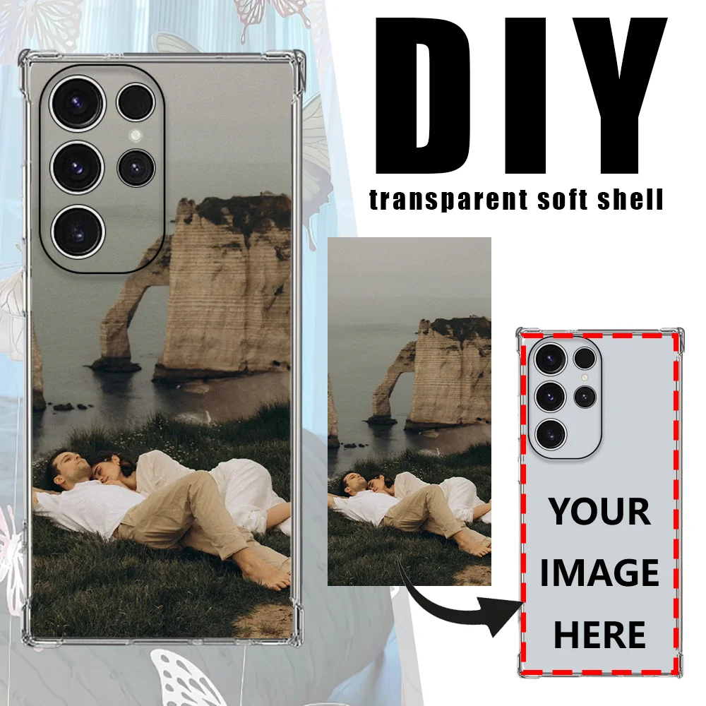 For Samsung Galaxy S20 S21 S22 S23 S24 S25 S26 Plus FE Por Ultra DIY Customized Silicone Protective Phone Case Back Cover