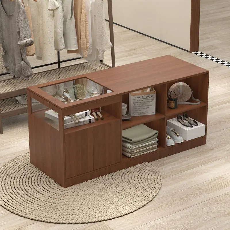 Flowing water display checkout page counter ornament jewelry display cabinet table with glass