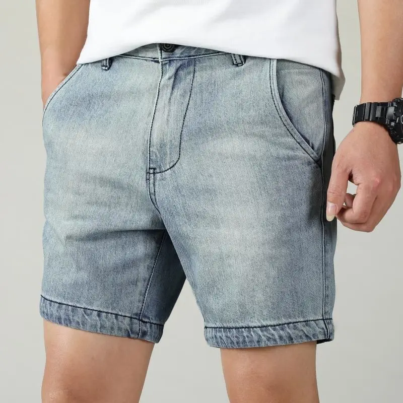 Summer Open Crotch Sex Pants Outdoor Erotic Short Slim Fit Denim Shorts Men\'s Vintage Casual Pants Baggy Cargo Jeans Y2k Clothes