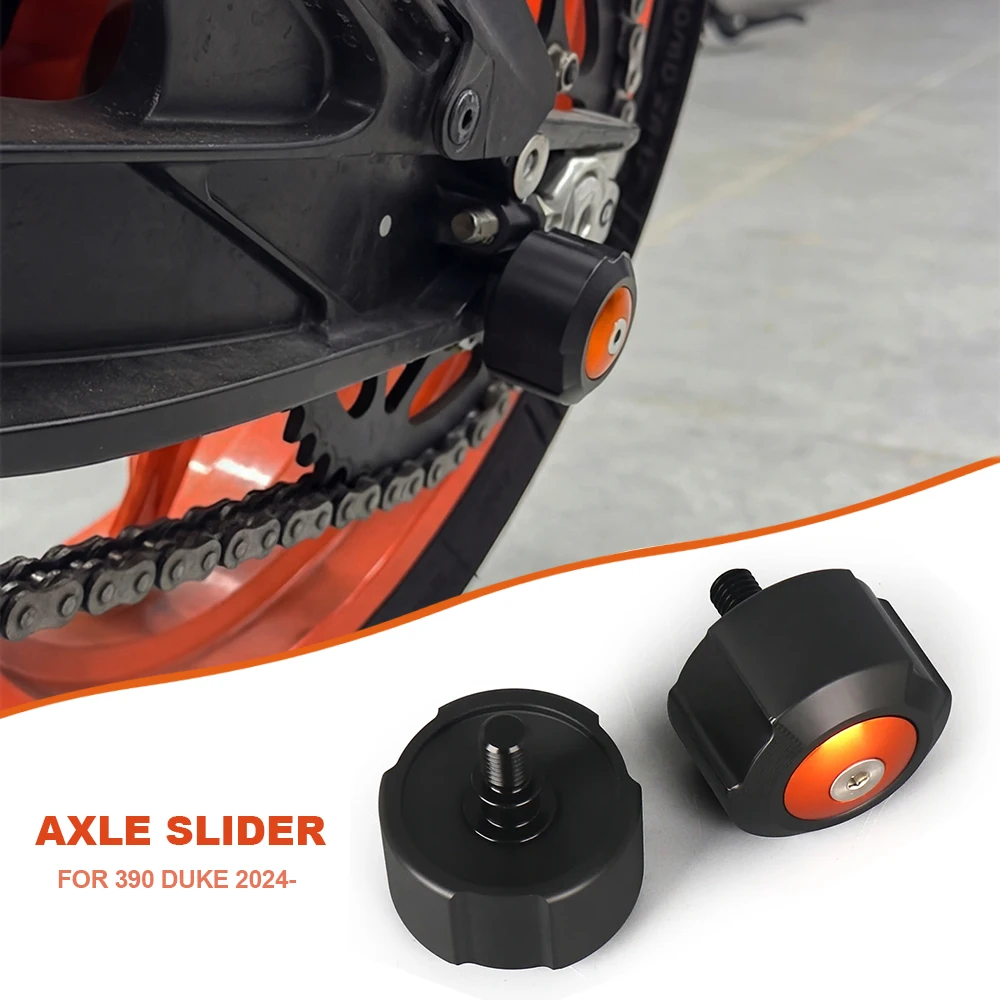 

Motorcycle Rear Wheel Axle Fork Crash Protection Pad Frame Sliders Protector For Duke 390 2024 2025 2026 390Duke Accessories