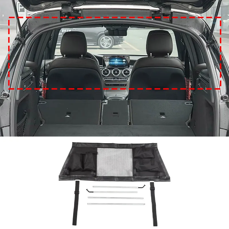 

Для Mercedes Benz GLC X253 2016-2022 моделирование автомобиля изоляция багажника защитная сетка для забора для домашних животных сетка автомобильные аксессуары
