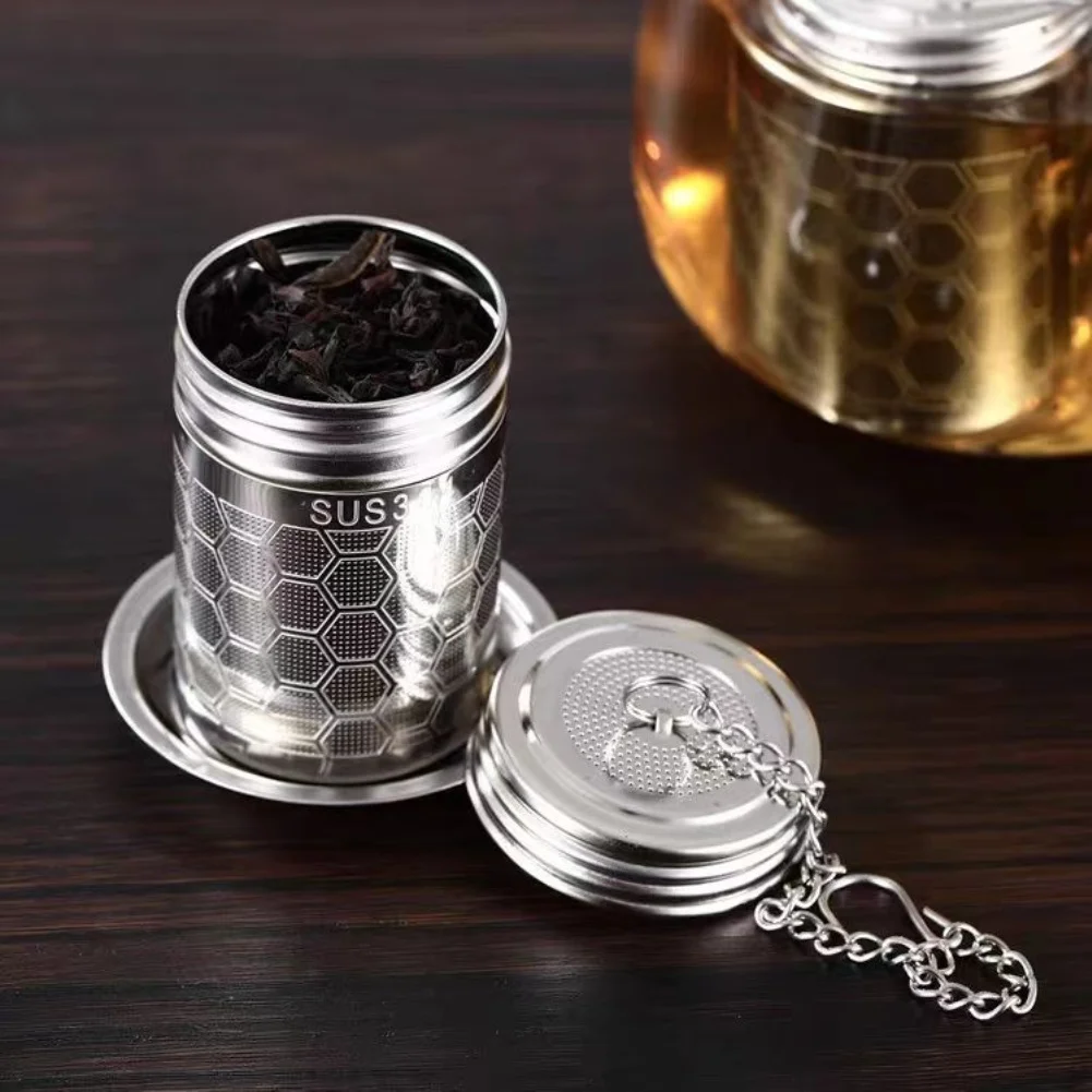 Compact Stainless Steel Tea Strainer with Fine Mesh Design for Efficient Tea Leaf Separation Reusable and Lightweight