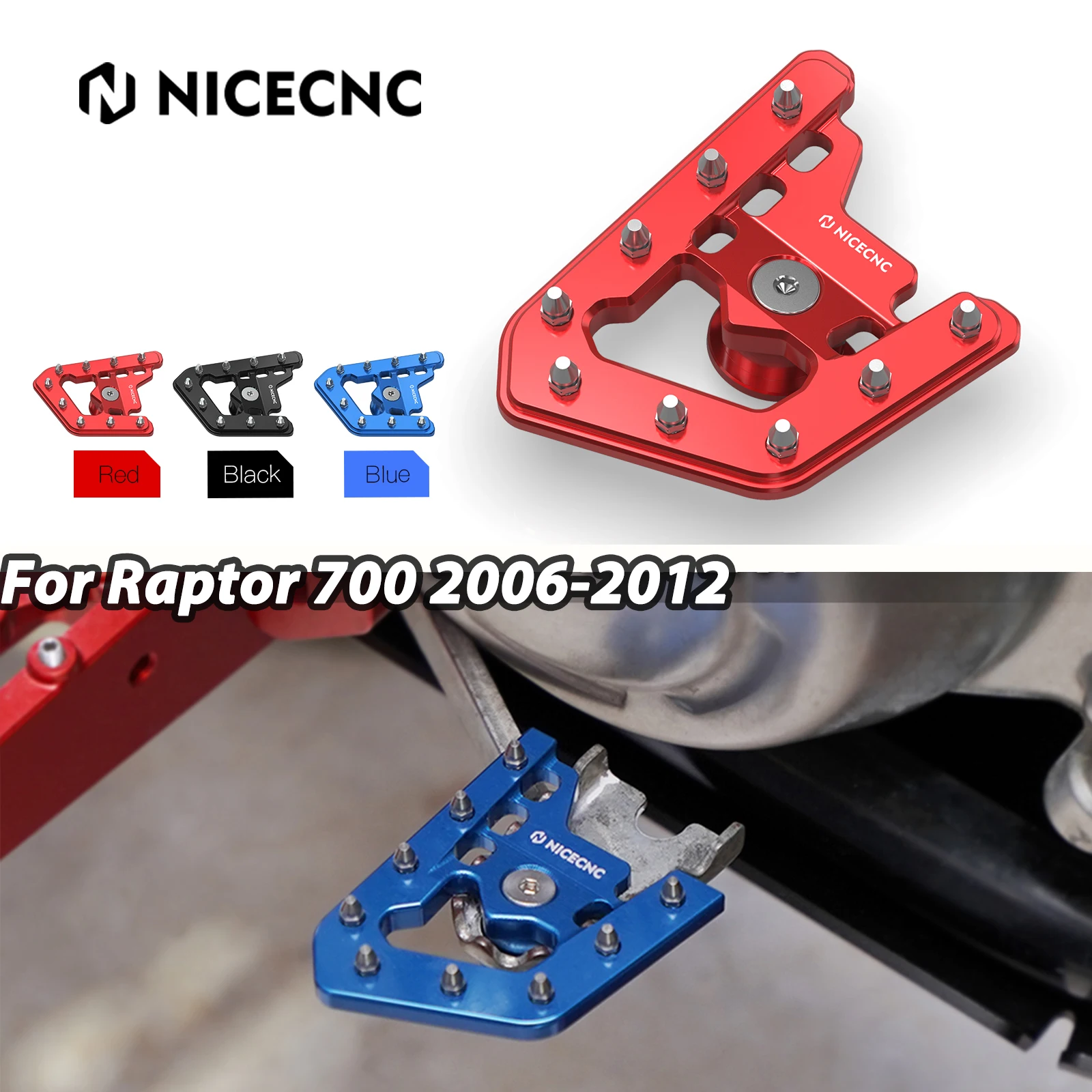 

NICECNC Raptor 700 2006-2012 Rear Brake Pedal Lever Tip Extender ATV For YAMAHA RAPTOR 700 700R YFM700R 2007 2008 2009 2010 2011