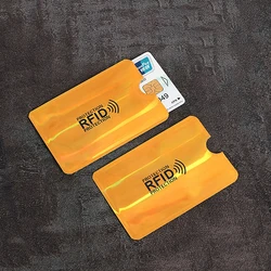 Buste per carte anti-scansione da 20 pezzi Protezione per carte di credito NFC RFID Blocco porta carte di credito portatile in foglio di alluminio antimagnetico