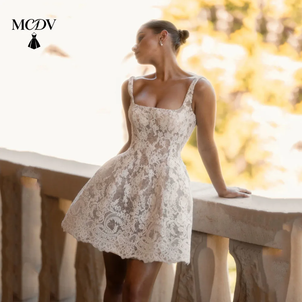 Mini Wedding Dress A Line Applique Lace Sleeveless Short Wedding Reception Dress Above Knee Vestido De Novia Corto Customized image 5