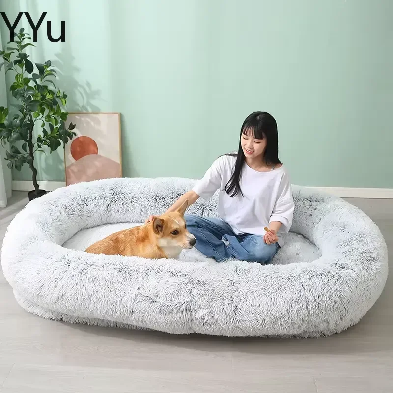 for Human Sized Large Dog Sofa Bed All Winter Warm Washable Detachable Pet Sleeping Cushion for Pets Furniture Orthopedic