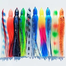 10pcs Replacement Octopus Skirts for Trolling Lures skirt octopus soft fishing lure Rigged skirt Marlin Tuna Pakula game fishing