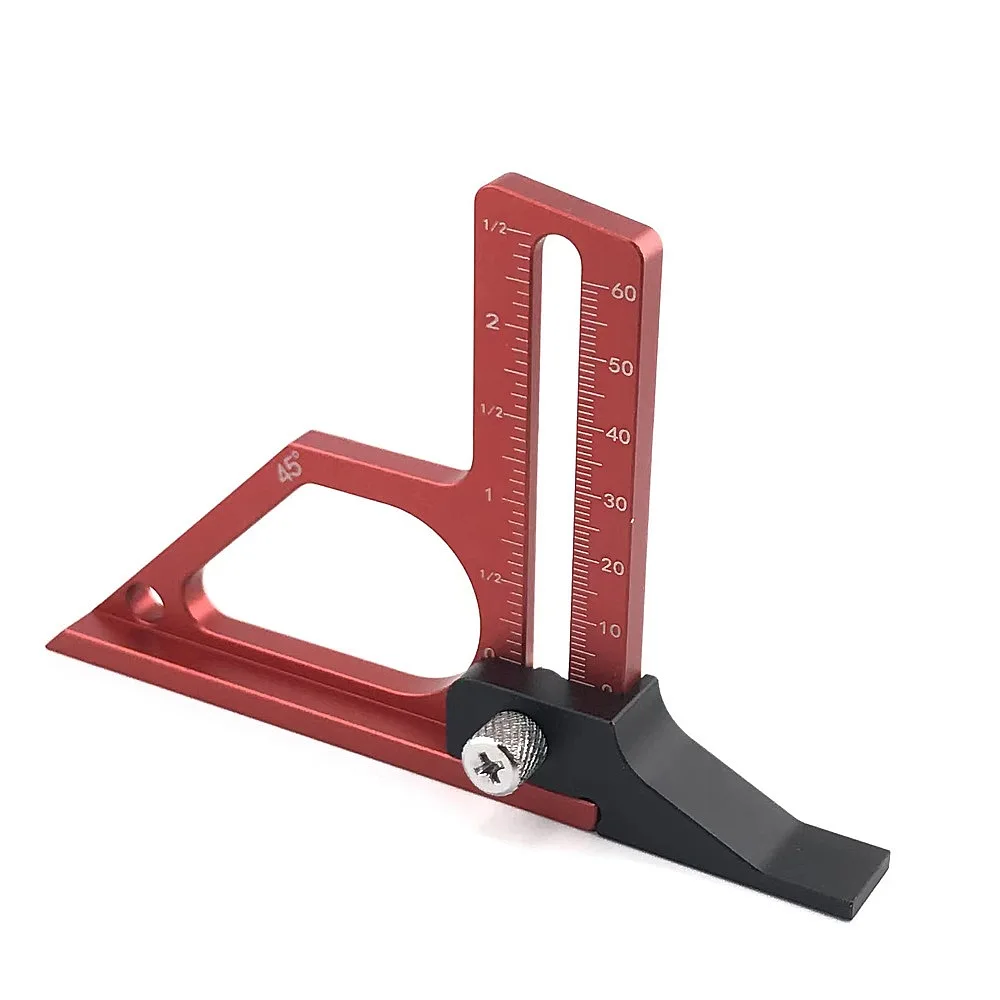 New Aluminum Alloy Height Gauge Depth Measuring Ruler Multifunctional Woodworking Saw Table Milling Cutter Adjustable Tool