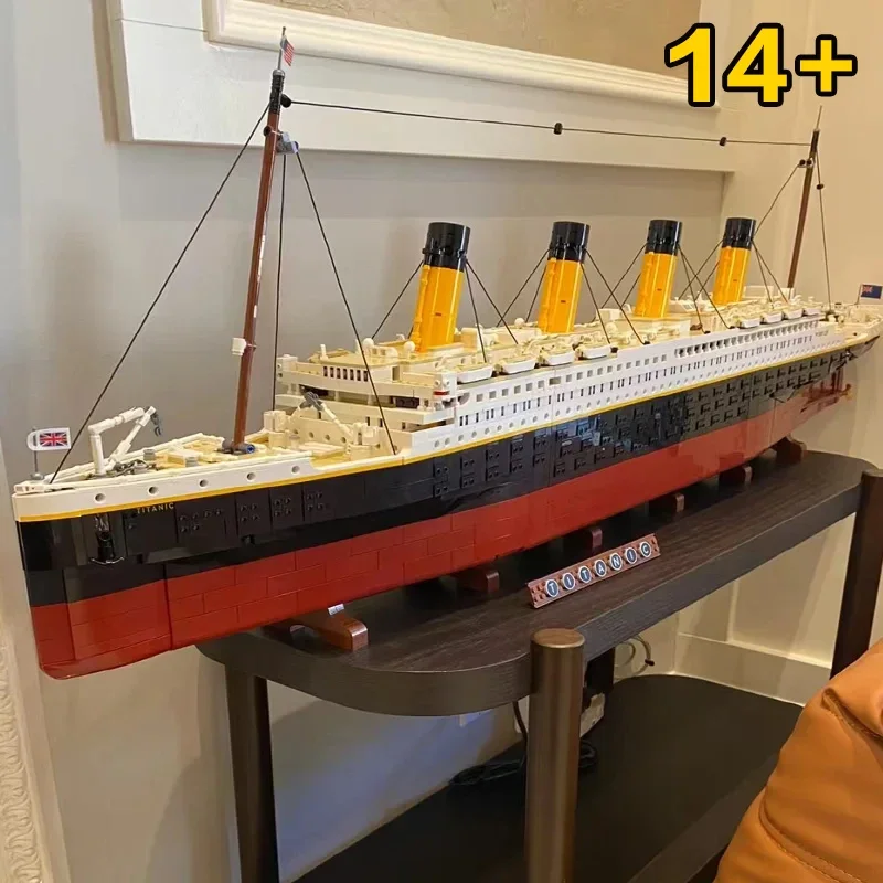 NIEUWE 9090pcs Titanic Grote compatibel 10294 Cruiseboot Schip Stoomschip Bricks Bouwstenen KINDEREN Speelgoed Kerstcadeaus op Voorraad
