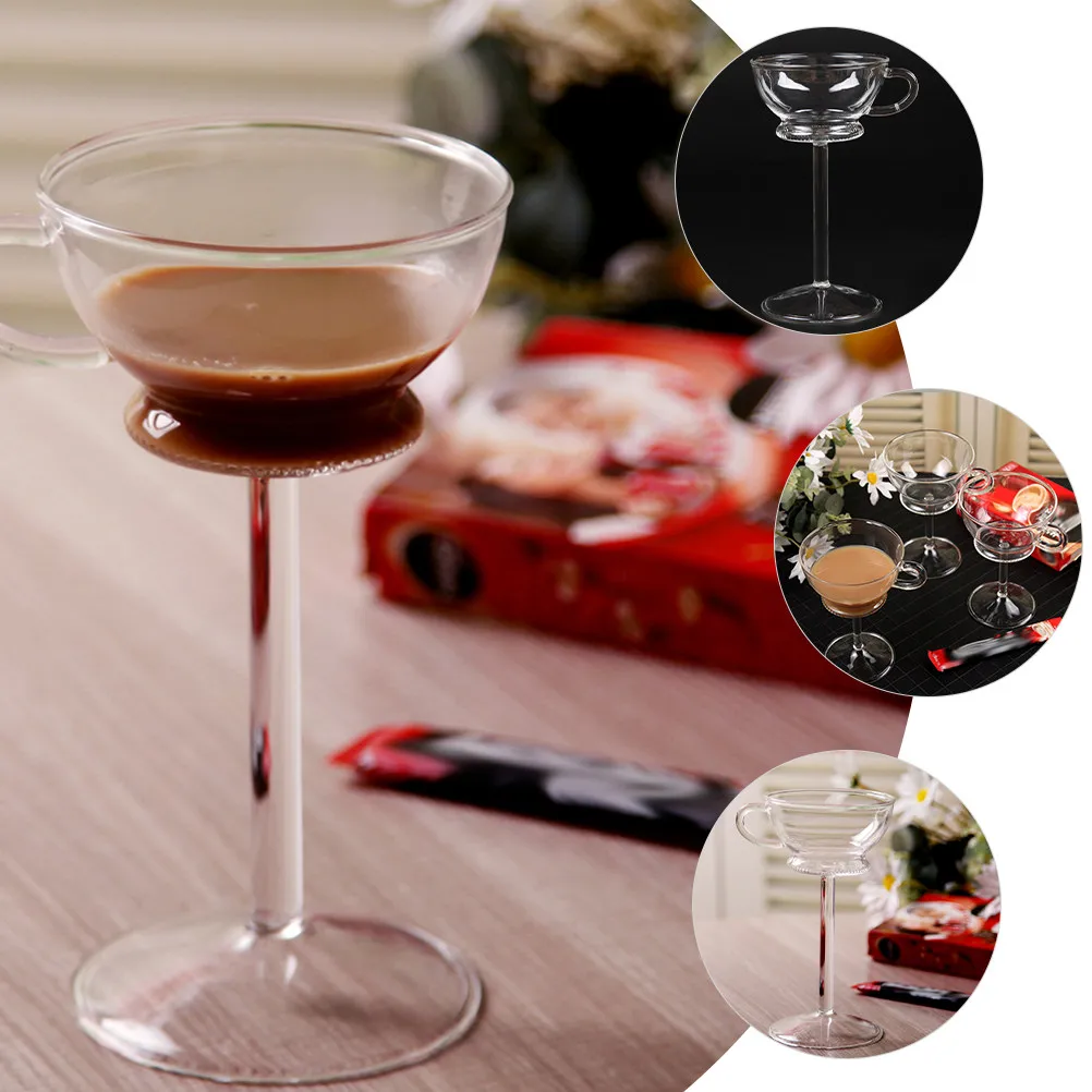 Copa de Vidrio de 140 ml para Vino Tinto, Cristalería Creativa para Fiestas, Bares y Hogar, Diseño Elegante, Suave y Refinado