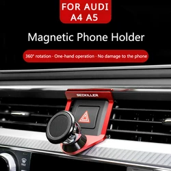 For Audi A4 B9 A5 2017-2024 Phone Holder Stand Mount Air Vent Mount 360 Degree Rotate GPS Mobile Holder Magnetic Phone stand