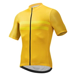 2025 Cycling Jersey Men Reflective MTB Road Bike Clothes Bicycle Jersey Mesh Breathable Cycling Clothing Summer Bike Jersey