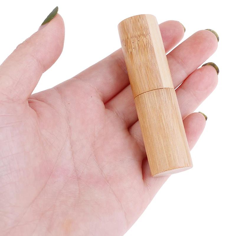 4G Bamboo Lipstick Tube Top Grade Lip Balm Sub Package DIY Empty Lip Container