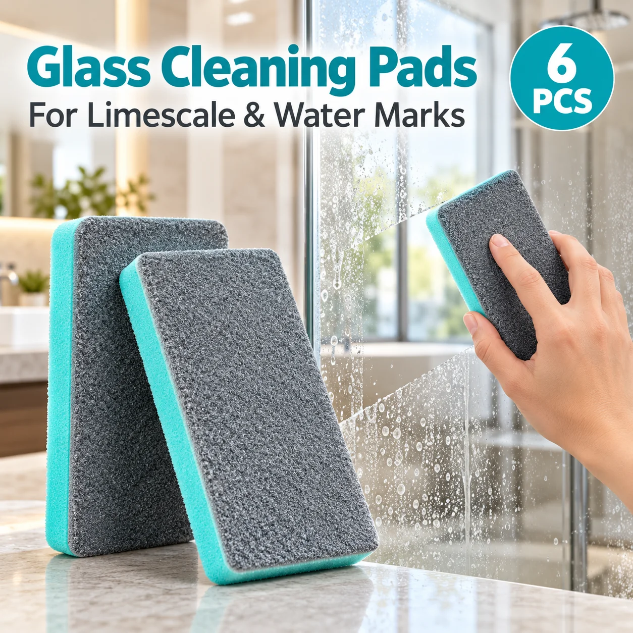 Brosse Magique pour Nettoyer les Vitres Élimination du Calcaire et des Traces Eau Outil Multifonction pour le Nettoyage des Fenêtres Portes Vitrées et Parois de Douche Accessoire Pratique pour la Maison