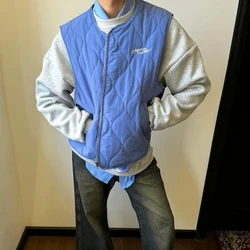 New American Retro Vest Cotton Jacket Layered Sleeveless Jacket
