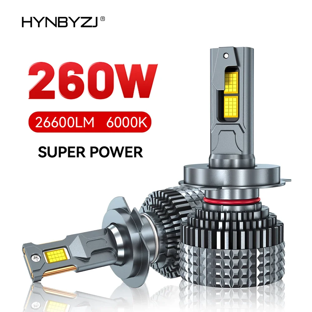 

HYNBYZJ H7 LED Canbus H11 H4 26600LM 260W HB3 9005 HB4 9006 H8 H9 LED Car Headlight Bulb Auto fog light Motorcycle 6000K