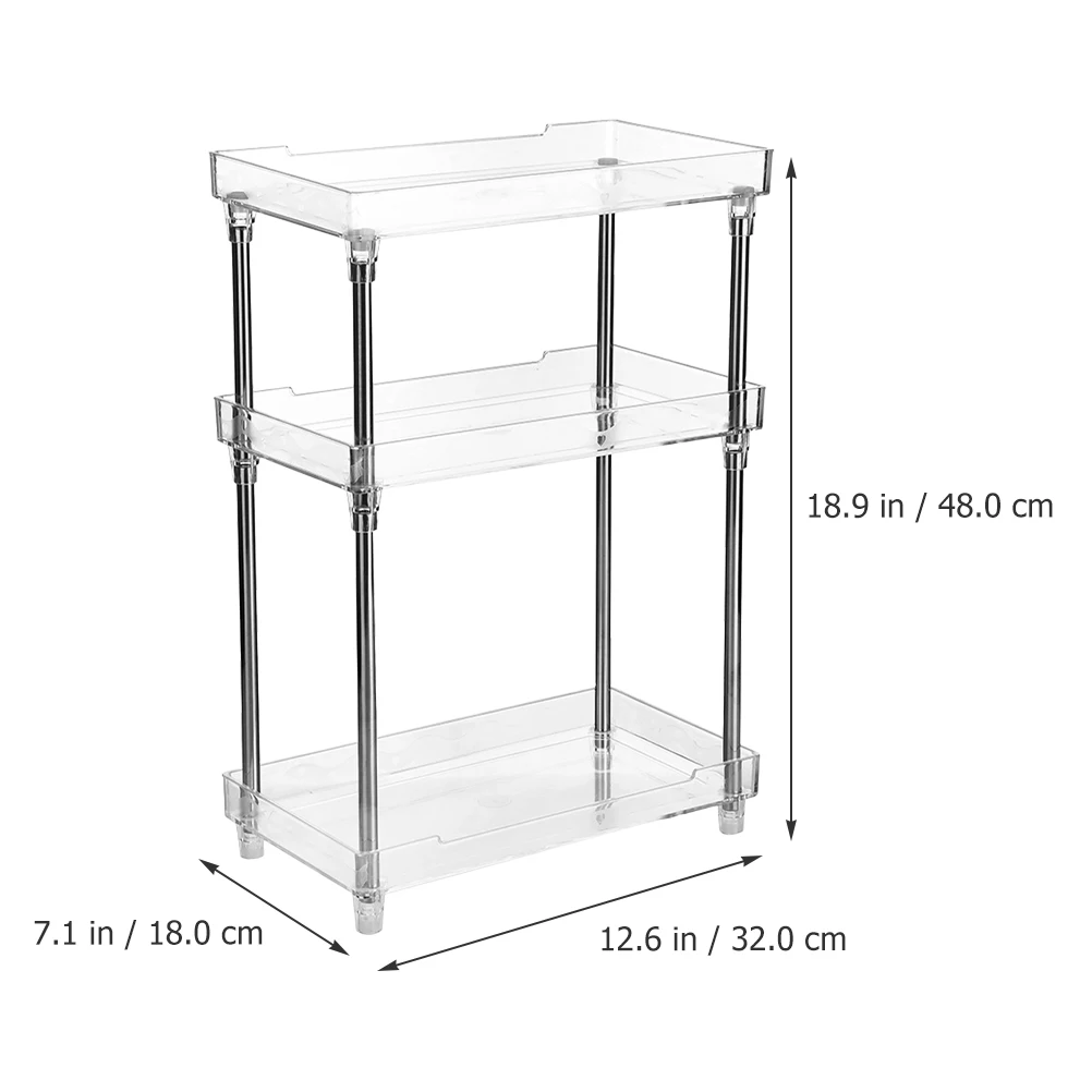

Multilayer Standing Organizer Bathroom Countertop Storage Rack Shelf Household Perfume Desktop Tray Makeup