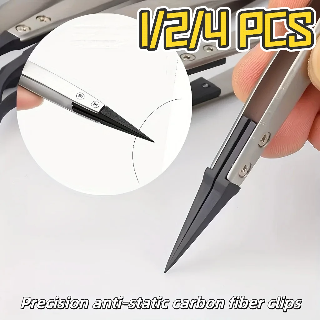 

Anti Static ESD Tweezers Stainless Steel Ceramic Fine Point Heat Resistant Heavy Duty Tweezers for Elec Soldering Jewelry Repair